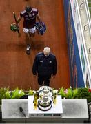 14 November 2020; Galway manager Shane O'Neill and David Burke of Galway walk below the Bob O'Keeffe Cup following defeat in the Leinster GAA Hurling Senior Championship Final match between Kilkenny and Galway at Croke Park in Dublin. Photo by Harry Murphy/Sportsfile