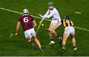 14 November 2020; Richie Hogan of Kilkenny flicks the ball past Éanna Murphy and Gearóid McInerney of Galway on his way to scoring his side's first goal during the Leinster GAA Hurling Senior Championship Final match between Kilkenny and Galway at Croke Park in Dublin. Photo by Harry Murphy/Sportsfile