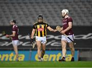 14 November 2020; Richie Hogan of Kilkenny and Shane Cooney of Galway fist-bump during the Leinster GAA Hurling Senior Championship Final match between Kilkenny and Galway at Croke Park in Dublin. Photo by Seb Daly/Sportsfile