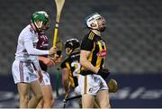 14 November 2020; TJ Reid of Kilkenny celebrates his side's first goal, scored by team-mate Richie Hogan, behind, during the Leinster GAA Hurling Senior Championship Final match between Kilkenny and Galway at Croke Park in Dublin. Photo by Seb Daly/Sportsfile