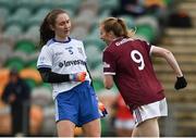 15 November 2020; Louise Ward of Galway, 9, celebrates after scoring her side's first goal during the TG4 All-Ireland Senior Ladies Football Championship Round 3 match between Galway and Monaghan at Páirc Seán Mac Diarmada in Carrick-on-Shannon, Leitrim. Photo by Sam Barnes/Sportsfile