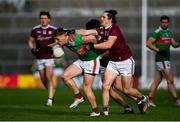 15 November 2020; Eoghan McLaughlin of Mayo is tackled by Kieran Molloy of Galway during the Connacht GAA Football Senior Championship Final match between Galway and Mayo at Pearse Stadium in Galway. Photo by Ramsey Cardy/Sportsfile