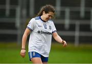 15 November 2020; Shauna Coyle of Monaghan dejected following her side's defeat in the TG4 All-Ireland Senior Ladies Football Championship Round 3 match between Galway and Monaghan at Páirc Seán Mac Diarmada in Carrick-on-Shannon, Leitrim. Photo by Sam Barnes/Sportsfile