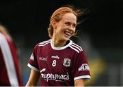 15 November 2020; Olivia Divilly of Galway shares a joke with team-mates following the TG4 All-Ireland Senior Ladies Football Championship Round 3 match between Galway and Monaghan at Páirc Seán Mac Diarmada in Carrick-on-Shannon, Leitrim. Photo by Sam Barnes/Sportsfile