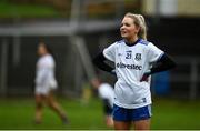 15 November 2020; Eimear Mc Anespie of Monaghan dejected following her side's defeat in the TG4 All-Ireland Senior Ladies Football Championship Round 3 match between Galway and Monaghan at Páirc Seán Mac Diarmada in Carrick-on-Shannon, Leitrim. Photo by Sam Barnes/Sportsfile