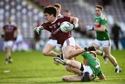 15 November 2020; Sean Kelly of Galway is tackled by Eoghan McLaughlin of Mayo resulting in a free kick at the end of the game during the Connacht GAA Football Senior Championship Final match between Galway and Mayo at Pearse Stadium in Galway. Photo by David Fitzgerald/Sportsfile