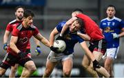 15 November 2020; Pádraig Faulkner of Cavan in action against Conor Poland, left, and Ceilium Doherty of Down during the Ulster GAA Football Senior Championship Semi-Final match between Cavan and Down at Athletic Grounds in Armagh. Photo by Dáire Brennan/Sportsfile