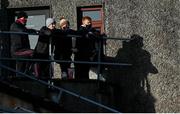 15 November 2020; Members of the Galway panel watch on from outside the stadium during the Connacht GAA Football Senior Championship Final match between Galway and Mayo at Pearse Stadium in Galway. Photo by Ramsey Cardy/Sportsfile