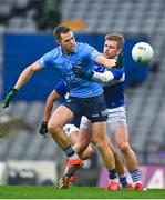 15 November 2020; Dean Rock of Dublin is tackled by Mark Timmons of Laois during the Leinster GAA Football Senior Championship Semi-Final match between Dublin and Laois at Croke Park in Dublin. Photo by Eóin Noonan/Sportsfile