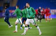 15 November 2020; Shane Duffy of Republic of Ireland prior to the UEFA Nations League B match between Wales and Republic of Ireland at Cardiff City Stadium in Cardiff, Wales. Photo by Stephen McCarthy/Sportsfile