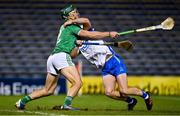 15 November 2020; Sean Finn of Limerick and Dessie Hutchinson of Waterford contest position during the Munster GAA Hurling Senior Championship Final match between Limerick and Waterford at Semple Stadium in Thurles, Tipperary. Photo by Brendan Moran/Sportsfile