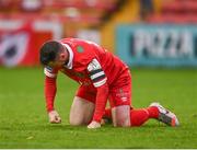 15 November 2020; Ryan Brennan of Shelbourne punches the ground in frustration during the SSE Airtricity League Play-off Final match between Shelbourne and Longford Town at Richmond Park in Dublin. Photo by Harry Murphy/Sportsfile