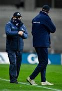 15 November 2020; Dublin manager Dessie Farrell with Laois manager Micheál Quirke following the Leinster GAA Football Senior Championship Semi-Final match between Dublin and Laois at Croke Park in Dublin. Photo by Eóin Noonan/Sportsfile