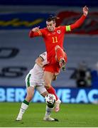 15 November 2020; Gareth Bale of Wales in action against Dara O'Shea of Republic of Ireland during the UEFA Nations League B match between Wales and Republic of Ireland at Cardiff City Stadium in Cardiff, Wales. Photo by Stephen McCarthy/Sportsfile
