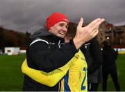 15 November 2020; Longford Town manager Daire Doyle celebrates with Aaron McNally following the SSE Airtricity League Play-off Final match between Shelbourne and Longford Town at Richmond Park in Dublin. Photo by Harry Murphy/Sportsfile