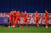 15 November 2020; Wales players, including Gareth Bale, celebrate after David Brooks, second from left, scored their side's first goal during the UEFA Nations League B match between Wales and Republic of Ireland at Cardiff City Stadium in Cardiff, Wales. Photo by Stephen McCarthy/Sportsfile