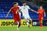 15 November 2020; Robbie Brady of Republic of Ireland in action against Ethan Ampadu of Wales during the UEFA Nations League B match between Wales and Republic of Ireland at Cardiff City Stadium in Cardiff, Wales. Photo by Gareth Everett/Sportsfile