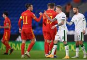 15 November 2020; Gareth Bale of Wales and James McClean of Republic of Ireland following the UEFA Nations League B match between Wales and Republic of Ireland at Cardiff City Stadium in Cardiff, Wales. Photo by Stephen McCarthy/Sportsfile
