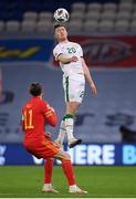 15 November 2020; Dara O'Shea of Republic of Ireland in action against Gareth Bale of Wales during the UEFA Nations League B match between Wales and Republic of Ireland at Cardiff City Stadium in Cardiff, Wales. Photo by Stephen McCarthy/Sportsfile