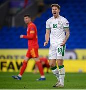 15 November 2020; James Collins of Republic of Ireland reacts after a missed opportunity during the UEFA Nations League B match between Wales and Republic of Ireland at Cardiff City Stadium in Cardiff, Wales. Photo by Stephen McCarthy/Sportsfile