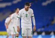 15 November 2020; Matt Doherty of Republic of Ireland reacts during the UEFA Nations League B match between Wales and Republic of Ireland at Cardiff City Stadium in Cardiff, Wales. Photo by Stephen McCarthy/Sportsfile