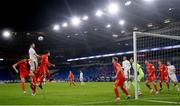 15 November 2020; Shane Duffy of Republic of Ireland in action against Ben Davies, left, and Neco Williams of Wales during the UEFA Nations League B match between Wales and Republic of Ireland at Cardiff City Stadium in Cardiff, Wales. Photo by Stephen McCarthy/Sportsfile