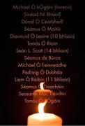 16 November 2020; The names of the victims are lit by candlelight at the Bloody Sunday memorial in Croke Park. In lieu of a larger commemorative event at Croke Park, the GAA is encouraging members, supporters and the wider public to light a candle at dusk this Saturday 21 November, remembering the 14 lives lost that day 100 years ago. Photo by Brendan Moran/Sportsfile