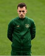 15 November 2020; Lee O’Connor of Republic of Ireland prior to the UEFA European U21 Championship Qualifier match between Republic of Ireland and Iceland at Tallaght Stadium in Dublin.  Photo by Harry Murphy/Sportsfile
