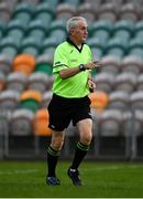 15 November 2020; Referee Mel Kenny  during the TG4 All-Ireland Senior Ladies Football Championship Round 3 match between Galway and Monaghan at Páirc Seán Mac Diarmada in Carrick-on-Shannon, Leitrim. Photo by Sam Barnes/Sportsfile