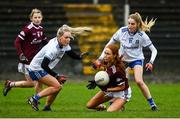 15 November 2020; Olivia Divilly of Galway in action against Eimear McAnespie, left, and Casey Treanor of Monaghan  during the TG4 All-Ireland Senior Ladies Football Championship Round 3 match between Galway and Monaghan at Páirc Seán Mac Diarmada in Carrick-on-Shannon, Leitrim. Photo by Sam Barnes/Sportsfile