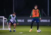 16 November 2020; Callum O’Dowda, right, and Josh Cullen during a Republic of Ireland training session at the FAI National Training Centre in Abbotstown, Dublin. Photo by Stephen McCarthy/Sportsfile