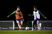 16 November 2020; Sean Maguire, left, and Ryan Manning during a Republic of Ireland training session at the FAI National Training Centre in Abbotstown, Dublin. Photo by Stephen McCarthy/Sportsfile