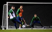 16 November 2020; Jack Byrne, left, and Graham Burke during a Republic of Ireland training session at the FAI National Training Centre in Abbotstown, Dublin. Photo by Stephen McCarthy/Sportsfile