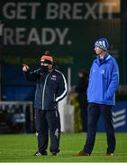 16 November 2020; Edinburgh head coach Richard Cockerill and Leinster head coach Leo Cullen prior to the Guinness PRO14 match between Leinster and Edinburgh at the RDS Arena in Dublin. Photo by Harry Murphy/Sportsfile