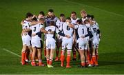 16 November 2020; The Edinburgh team huddle ahead of the Guinness PRO14 match between Leinster and Edinburgh at RDS Arena in Dublin. Photo by Ramsey Cardy/Sportsfile