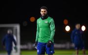 17 November 2020; Cyrus Christie during a Republic of Ireland training session at the FAI National Training Centre in Abbotstown, Dublin. Photo by Stephen McCarthy/Sportsfile