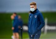 17 November 2020; Sam Rice, Republic of Ireland athletic therapist, during a Republic of Ireland training session at the FAI National Training Centre in Abbotstown, Dublin. Photo by Stephen McCarthy/Sportsfile