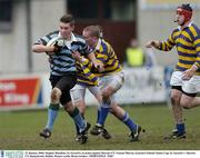 22 January 2004; Stephen Monahan, St. Gerard's, in action against Skerries CS. Vincent Murray (Leinster) Schools Senior Cup, St. Gerard's v Skerries CS, Donnybrook, Dublin. Picture credit; Brian Lawless / SPORTSFILE *EDI*