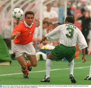 4 July 1994; Marc Overmars, Holand, in action against Terry Phelan, Republic of Ireland. FIFA World Cup Finals, Republic of Ireland v Holland, Orange Bowl, Orlando, Florida, USA. Picture credit; David Maher / SPORTSFILE