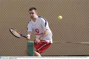 23 January 2004; Brendan Murphy, Offaly, during a game of tennis in advance of the Vodafone All Stars game. Mission Palms Hotel, East Fifth Street, Temple, Arizona, USA. Picture credit; Ray McManus / SPORTSFILE *EDI*