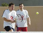 23 January 2004; Colm Cassidy and Brendan Murphy during a game of tennis in advance of the Vodafone All Stars game. Mission Palms Hotel, East Fifth Street, Temple, Arizona, USA. Picture credit; Ray McManus / SPORTSFILE *EDI*