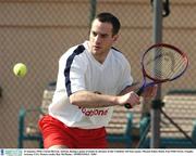 23 January 2004; Ciaran Herron, Antrim, during a game of tennis in advance of the Vodafone All Stars game. Mission Palms Hotel, East Fifth Street, Temple, Arizona, USA. Picture credit; Ray McManus / SPORTSFILE *EDI*