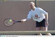 23 January 2004; Fergal Hartley, Waterford, during a game of tennis in advance of the Vodafone All Stars game. Mission Palms Hotel, East Fifth Street, Temple, Arizona, USA. Picture credit; Ray McManus / SPORTSFILE *EDI*