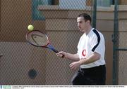 23 January 2004; Ciaran Herron, Antrim, during a game of tennis in advance of the Vodafone All Stars game. Mission Palms Hotel, East Fifth Street, Temple, Arizona, USA. Picture credit; Ray McManus / SPORTSFILE *EDI*
