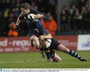 23 January 2004; Gordon D'Arcy, Leinster Lions, in action against Cardiff Blues. Heineken European Cup 2003-2004, Round 5, Pool 3, Leinster Lions v Cardiff Blues, Lansdowne Road, Dublin. Picture credit; Damien Eagers / SPORTSFILE *EDI*