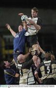 23 January 2004; Malcolm O'Kelly, Leinster Lions, contests the lineout with Jim Brownrigg, Cardiff Blues. Heineken European Cup 2003-2004, Round 5, Pool 3, Leinster Lions v Cardiff Blues, Lansdowne Road, Dublin. Picture credit; Damien Eagers / SPORTSFILE *EDI*
