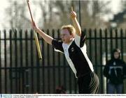 24 January 2004; David Egner, Cork Harlequins, celebrates after scoring his sides second goal. Irish Senior Cup, Fourth Round, Dublin University v Cork Harlequins, Santry, Dublin. Picture credit; Pat Murphy / SPORTSFILE *EDI*