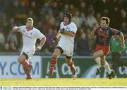 24 January 2004; David Humphreys, Ulster, supported by team-mate James Topping, races clear of Christophe Diominici, Stade Francais, on the way to scoring his sides first try. Heineken European Cup 2003-2004, Round 5, Pool 1, Stade Francais v Ulster, Stade Jean Bouin, Paris, France. Picture credit; Brendan Moran / SPORTSFILE *EDI*