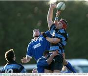 24 January 2004; Trevor Hogan, Shannon, in action against Ciaran Potts, St. Mary's. AIB All Ireland League 2003-2004, Division 1, St. Mary's v Shannon, Templeville Road, Dublin. Picture credit; Brian Lawless / SPORTSFILE *EDI*