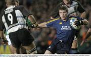 23 January 2004; Gordon D'Arcy, Leinster Lions, in action against Ryan Powell, Cardiff Blues. Heineken European Cup 2003-2004, Round 5, Pool 3, Leinster Lions v Cardiff Blues, Lansdowne Road, Dublin. Picture credit; Damien Eagers / SPORTSFILE *EDI*